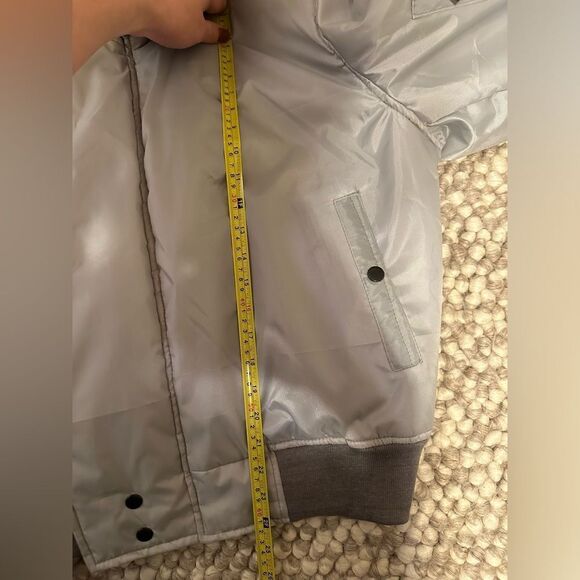 Silver grey men’s jacket size xl bomber new nwot - Picture 3 of 6